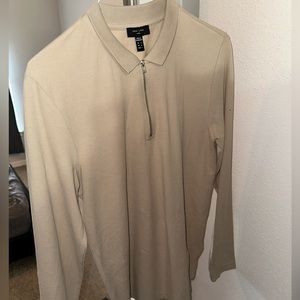 Long sleeve zip up polo